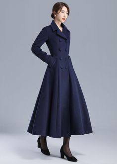 American Closet, Modestly Dressed, Ingrid Alexandra, Fit And Flare Coat, Winter Coat Dress, Womens Dress Coats, Princess Coat, Woolen Dresses, Wool Winter Coat