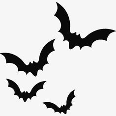 three bats flying in the air