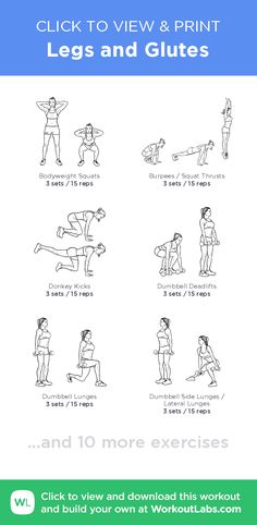 a poster with instructions on how to do an exercise for legs and glutes