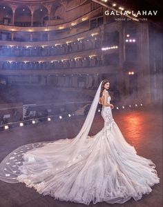 Most Beautiful Wedding Dresses Mermaid, Royal Train, Bridal Cap, Wedding Inspirasi, Bride Fashion, Trumpet Dress, Galia Lahav, Couture Bridal, Couture Wedding