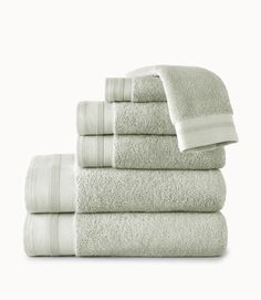 white towels stacked on top of each other