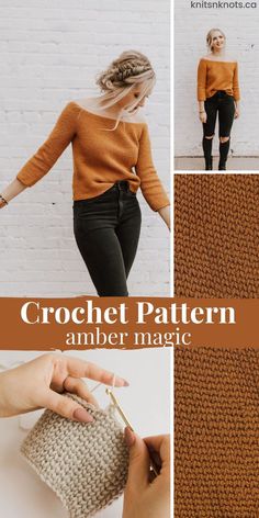 Sweater Knitting Patterns Crochet Sweater Looks Like Knit, Crochet Irish Sweater Pattern, Easy Top Down Crochet Sweater Pattern, Sweater Crochet Pattern Free Easy, Modern Crochet Sweaters & Cardigans, Crochet Dolman Sleeve Sweater Pattern, Modern Crochet Patterns Clothes, Wool Sweater Crochet, Crochet Merino Wool