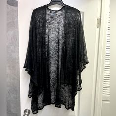 Bebe Black Lace Shawl Excellent Condition And Never Worn. Black Lace Shawl, Black Shawl, Lace Shawl, Black Lace, Shawl, Fast Delivery, Lace, Women Shopping, Clothes