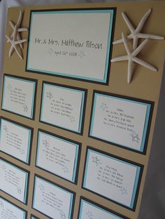 a starfish themed wedding guest book