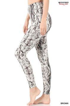 Brushed microfiber snakeskin print leggings! Buttery soft! Perfect stretch and recovery! Snake Leggings, Houndstooth Leggings, Snakeskin Leggings, Stirrup Leggings, Boot Cut Leggings, Alo Yoga Pants, Leggings Sale, Print Leggings, Snakeskin Print