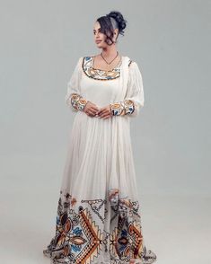 Habesha Dress, Ethiopian Dress, Habesha Kemis, Fashion Traditional, Traditional Attire, Native American Fashion, American Fashion, Cultural Heritage, Intricate Designs