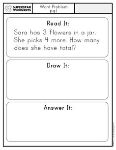 worksheet for reading the word problem