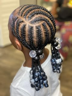 Low Tension Protective Styles Kids, Secondary School Hairstyles, Twist Styles For Kids, Braided Styles With Beads, Easy Hairstyles For Kids Black, Baby Braid Styles, Back To School Natural Hairstyles, Rubber Band Hairstyles For Kids, School Natural Hairstyles