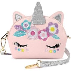 Polyester Lining Zipper Closure Cute Unicorn Design - Cute And Lovely Eyelash In Front Of This Little Unicorn Purse, That's So Cute To Wear With. Small Size - Measures Of This Kids Purse Approximately: 6"(L) * 1.3"(W) * 5."(H), With A 42" Removable And Adjustable Shoulder Strap. For Little Fashionistas - Little Fashionistas Within The Age Range Of 3yrs Or 10yrs Will Certainly Love This Unicorn Purse. We Know The Fashionistas Treat Their Fashion With A Tone Of Attitude. Encourages Safe Carry - Al Cute Bags With Zipper Closure, Cute Red Shoulder Bag With Zipper Closure, Playful Bag With Zipper Closure For Gift, Playful Bag With Zipper Closure As Gift, Cute Pink Shoulder Bag With Zipper Closure, Unicorn Purse, Kids Purse, Halloween Tote Bag, Personalized Backpack