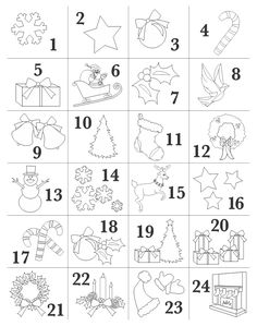 the numbers 1 - 20 worksheet for christmas