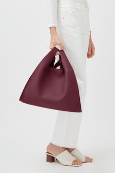 Women's Oversized Double Loop Bag in Merlot | Pebbled Leather by Cuyana | Women's Oversized Double Loop Bag in Merlot | Pebbled Leather by Cuyana Modern Shoulder Bag With Rolled Handles For On-the-go, Classic Baguette Tote Bag For On-the-go, Rectangular Shopping Bag With Rolled Handles, Formal Bucket Bag With Handle Drop, Detachable Strap Hobo Tote Bag For On-the-go, Versatile Formal Tote Shoulder Bag, Modern On-the-go Shoulder Bag With Top Handle, Rectangular Bags With Rolled Handles For Daily Use, Formal Shoulder Bag With Leather Round Handles