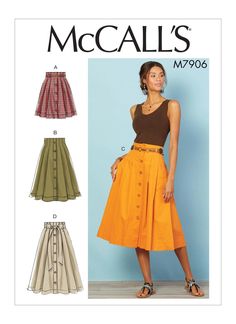 Dapatkan ide outfit yang sedang trend saat ini. Lihat bagaimana gaya trend dengan produk yang sedang diskon. Pleated Skirt Pattern, Sew Patterns, Womens Pleated Skirt, Sewing Dress, Kilt Skirt, Button Front Skirt, High Waisted Pleated Skirt, Mccalls Sewing Patterns, Skirt Patterns Sewing