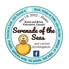 the logo for serenade of the sea, which features a duck and other words