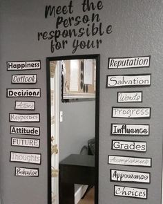 a door with some writing on it