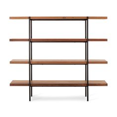 Reclaimed Teak High Shelf - Hausful - Modern Furniture, Lighting, Rugs and Accessories (4470221406243) Modern Bookcase Design, Media Storage Unit, Air Design, Contemporary Bookcase, Tidy Room, Wood Bookshelves, Wood Bookcase, Media Storage, Living Room Storage