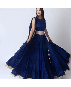 in stock Royal Blue Lehenga, Blue Lehenga Choli, Simple Lehenga, Navratri Dress, Trendy Outfits Indian, Indian Outfits Lehenga, Lehenga Designs Simple, Lehnga Dress, Traditional Indian Dress