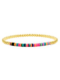 Add a pop of color with our brand new Color Pop bracelets. Any way you mix and match these they will add a pep to your summer step! Details 14k gold fill + vintage african vinyl Bead size - 3mm Choose from Adult Standard - 6.5", Adult XS - 6", Adult Large 7" Bracelets sold individually. Everyday Stretches, Pyrite Bracelet, Preppy Jewelry, Simple Crafts, Jewelry Board, Making Bracelets, Park Designs, Pop Collection, Bead Ideas