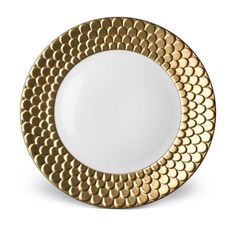 Aegean Charger - L'OBJET Gold Dessert, Gold Chargers, Gold Dinnerware, Greco Roman, Ancient World, Contemporary Table, Candle Holder Decor, Soup Plating, Decor Figurines