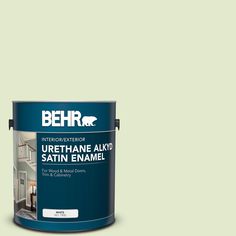 the behr paint is light green and has an interior finish that looks like it's being painted