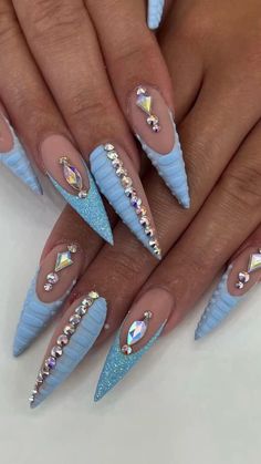 Summer nails , cute nails, acrylics, birthday set nails, Birthday Set Nails, Summer Nails Cute, Nails Fancy, Almond Acrylic Nails Designs, Rose Gold Nails Design, Bling Nail Art, Set Nails