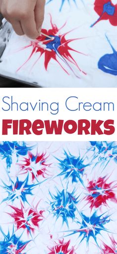 this is an easy and fun art project for kids to do with the firework paper