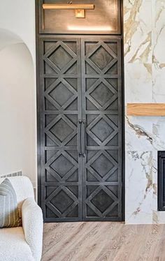 The Stacy Door Accent Doors Interior, Barn Door Styles, Mudroom Door, Decorative Doors, Chevron Door, Fox Den, Bifold Barn Doors, Luxury Door, Rustic Luxe