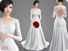 Conteúdos personalizados para the Sims 4 Sims 3 Wedding, Best Wedding Dress, Die Sims 4, Sims Hair