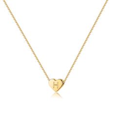 PRICES MAY VARY. The H Initial necklace is 16"+2.5" adjustable chain. Sealed chain design makes the initial necklace more reliable. Lobster clasp design, easy to open and close. Made of high quality brass material, 14K gold filled, nickel free. Prime quality initial necklace, no harm to skin. Comfortable and affordable to wear. Heart charm with H letter, beautiful and stylish. Heart Pendant letter necklace, unique H letter necklace, minimalism style, symbols you or your families’ initial name.In Heart Initial Necklace, Tiny Heart Necklace, Alphabet Necklace, Initial Necklaces, Gold Letter Necklace, Letter Pendant Necklace, Heart Choker, Initial Pendant Necklace