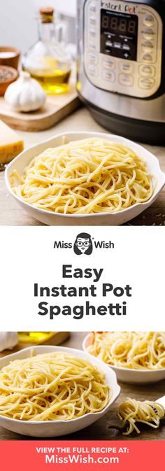 the instant pot spaghetti recipe is ready to be cooked