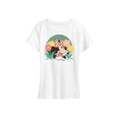 She will love showing off her style with this Disney's Minnie Mouse Women's Flowers Graphic Tee. © Disney FEATURES Short sleeves CrewneckFABRIC & CARE Cotton Machine wash Imported Size: Small. Color: White. Gender: female. Age Group: adult. Playful White Minnie Mouse T-shirt, White Disney T-shirt For Spring, Disney Character Print T-shirt For Spring, Cute Minnie Mouse T-shirt For Summer, White Mickey Mouse T-shirt, Fun Mickey Mouse T-shirt, Minnie Mouse Tops For Disney Fan Events, Casual Minnie Mouse T-shirt For Spring, Spring Minnie Mouse Cotton T-shirt