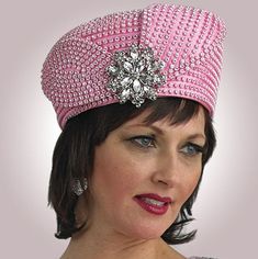 Lily and Taylor H319 1 piece HAT Color: Black, Champagne, Emerald, Gold, Magenta, Pink, Purple, Red, Royal, Silver, White Gathering Outfit, Church Hat, Church Suits, Church Hats, Magenta Pink, Pink Hat, Chic Pink, Church Wedding, Pink Design