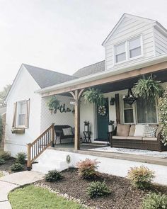 the front porch is clean and ready for us to use