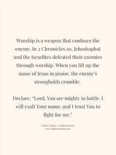 Your praise is powerful. Exalt the Lord, and watch Him perform mighty miracles in your life. #praisethelord #praiseandworship #praise #spiritualwarfare Donate Books, Relationship With God, I Trusted You, True Identity, Spiritual Warfare, Praise And Worship, Praise God, The Kingdom Of God, Simple Words