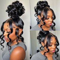 Black Ponytail Hairstyles, Long Hair Wigs, Up Dos