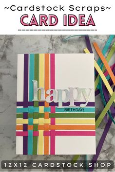 a card with the words happy birthday on it