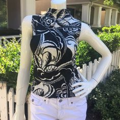 Nwot 100% Polyester So It Will Never Fade, Beautiful Design With Textured Fabric. Beautiful Design, Womens Tops, Tank Tops, Black And White, Women Shopping, Fabric, Black, Color, Design