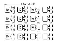 the numbers and symbols are shown in this worksheet