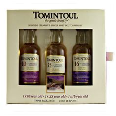 three bottles of tomintou are in a box