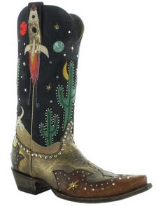 Old Gringo Womens Galactic Buckaroo Western Boots - Snip Toe, Blue Buckaroo Boots, Wedding Boots, Summer Boots, Heel Caps, Western Boot, Toe Boots, Rubber Heels, Cowgirl Boots, Western Boots