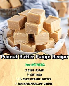 peanut butter fudge recipe on a white plate