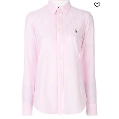 Brand New With Tags. This Is A Beautiful Bright Pink Striped Oxford. Very Soft Material. Pink Long Sleeve Top, Ralph Lauren Slim Fit, Polo Ralph Lauren Women, Long Sleeve Striped Top, Pink Long Sleeve, Top Designer Brands, Polo Shirt Women, Ralph Lauren Tops, Oxford Shirt