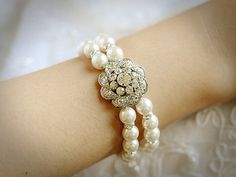 love it Vintage White Bracelets For Wedding, Classic Flower Shaped Jewelry For Wedding, Classic Flower-shaped Jewelry For Wedding, Classic Flower Shaped Wedding Jewelry, Elegant Crystal Wedding Bracelets, Elegant Crystal Wedding Bracelet, Elegant Crystal Bracelets For Wedding, Flower Shaped Pearl Bracelet For Wedding, Flower-shaped Pearl Bracelet For Wedding