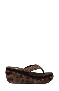 Woven detailing adds eye-catching texture to the platform and wedge of this breezy, versatile flip-flop. Style Name:Volatile Island Platform Flip Flop (Women). Style Number: 6241404.