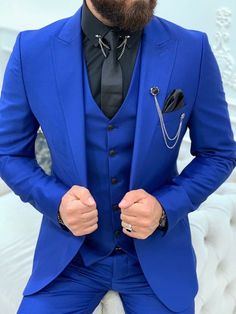 This Royal blue suit is for Wedding, Party, Proms, and Many Occasions. *This is a 3 piece set of a jacket,  and  waistcoat a trouser. We make the suit according to our Standard size chart, If you are not sure about your size/measurement, please give your body measurement in inches, so we make perfect suit for you. Jacket Measurement:- 1 Jacket Length 2 Chest (Circumference) 3 Stomach (Circumference) 4 Hip(Circumference) 5 Shoulder to Shoulder 6 Sleeve Length Pant Measurement:- 1 Waist 2 Hip 3 Knee 4 Out seam (Pant Length) Buy this amazing suit for free delivery worldwide. We are experienced manufacturer and have a professional team. All of our suits are handmade and have premium branded stuff used all over the suits. Usually delivered all item within 8 to 10 Business Days. For any question Blue Tuxedo Three-piece Suit For Party, Royal Blue Notch Lapel Blazer For Groom, Royal Blue Notch Lapel Suits For Party, Blue Party Suits With Suit Collar, Royal Blue Tuxedo Suit For Party, Blue Notch Lapel Tuxedo For Groom, Blue Notch Lapel Tuxedo For Wedding, Blue Suit With Suit Collar For Groom, Blue Suit For Groom With Suit Collar