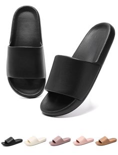 PRICES MAY VARY. 【Inexpensive House Slides】If you just simply want a pair of slides for around the house, this one is the one! They are stain-resistant, easy to clean, easy to put on & off. Most importantly, it's INEXPENSIVE! 【Cloud Slides】These cloud slides are made of high quality EVA, so they are super squishy and light-weight. While having they on, you feel just like walking on the bouncy clouds. 【Ergonomic Design】The upward-tilted toe box area and the sunken footbed follow the curve of your Womens Walking Sandals, Cloud Slippers, Travel Slippers, Cloud Slides, House Slide, Shower Slippers, Shower Shoes, Foot Injury, Womens Slides Sandals