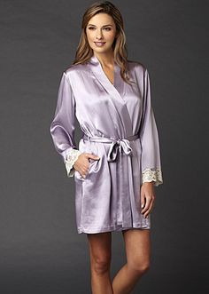 Indulgence Silk Wrap Womens Short Silk Robe, Luxury Silk Sleepwear For Relaxation, Spring Silk V-neck Robe, Elegant Silk Sleepwear With V-neck, Elegant Silk V-neck Sleepwear, Silk Cami Top, Nightwear Dress, Silk Camisole Top, Satin Dressing Gown