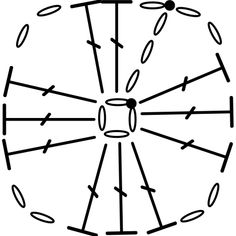 an image of a ferris wheel that is drawn in black and white with lines on it