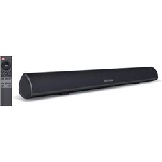 an image of a sound bar with remote control