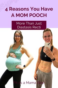 two pregnant women, one holding a cell phone and the other looking at her stomach