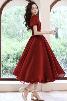 Prom Dress Burgundy, A Line Prom Dress, Burgundy Shorts, Mother Wedding Dress, Short Prom Dress, Short Prom, Party Dresses For Women, Visa Mastercard, Bride Dress